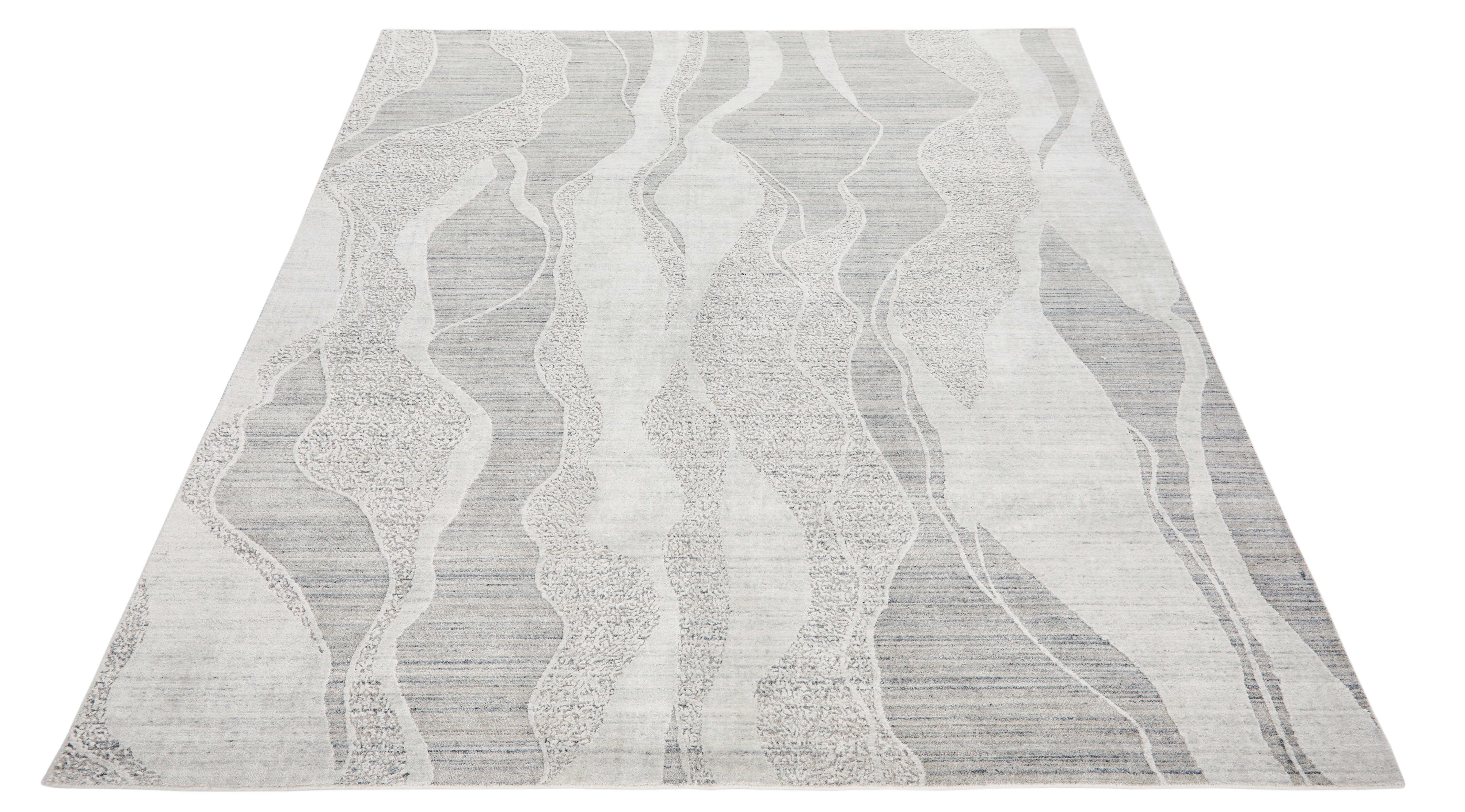Concept Looms Dune DU147 White Light Blue Rug